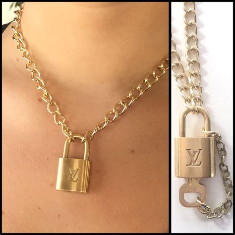 lv lock pendant necklace|everyday chain Lv necklace.